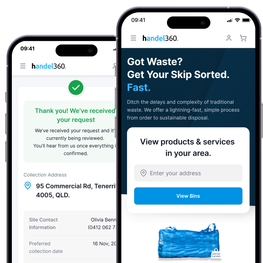 Handel app phones
